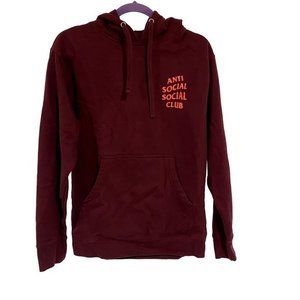 Anti Social Social Club Lost Feelies Maroon Hoodie Size Small